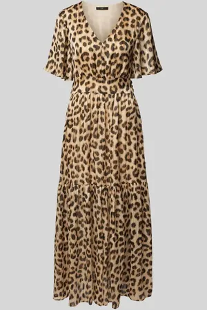 Oui Maxikleid mit V-Ausschnitt in , Größe 34