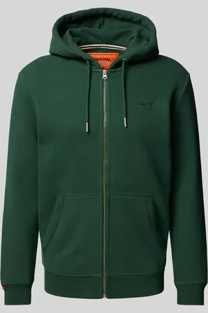 Superdry Sweatjacke mit Label-Stitching in , Größe XXL