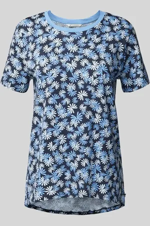 TOM TAILOR Comfort Fit T-Shirt aus reiner Baumwolle mit Allover-Muster in , Größe S
