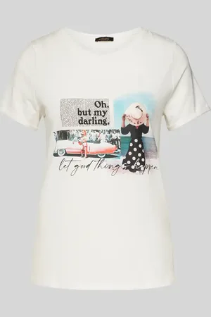 More & More T-Shirt mit Motiv- und Statement-Print in , Größe 34