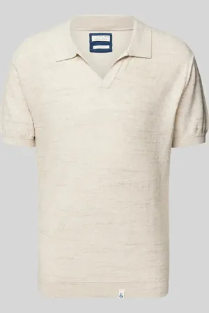 Colours & Sons Regular Fit Poloshirt mit V-Ausschnitt in , Größe L