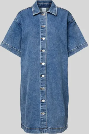 Y.A.S Knielanges Jeanskleid mit durchgehender Knopfleiste Modell 