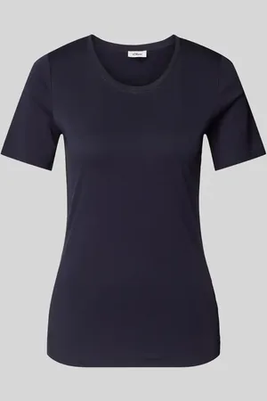QS by s.Oliver Slim Fit T-Shirt aus reiner Baumwolle in Interlockjersey-Qualität in , Größe 34