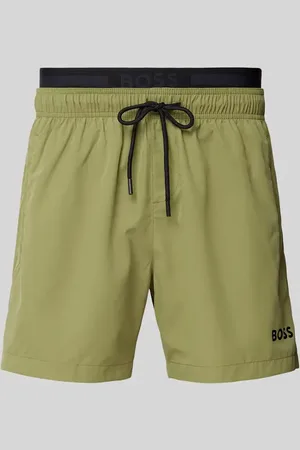 HUGO BOSS Relaxed Fit Badeshorts mit Label-Print Modell 