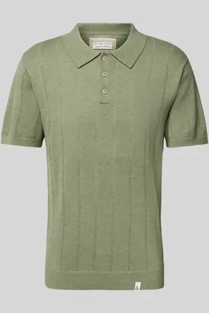 Colours & Sons Slim Fit Poloshirt mit Label-Detail in , Größe L
