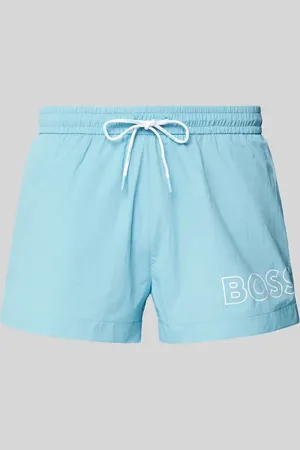 HUGO BOSS Relaxed Fit Badeshorts mit Label-Print Modell 