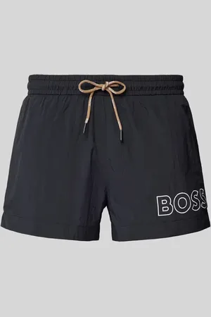 HUGO BOSS Relaxed Fit Badeshorts mit Label-Print Modell 