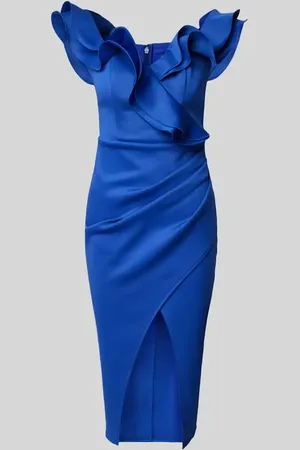 Lipsy London Knielanges Cocktailkleid mit Gehschlitz in , Größe 32