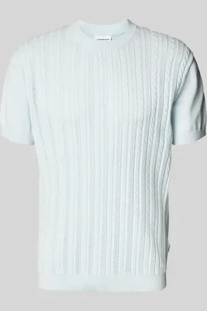 Lindbergh T-Shirt in Strick-Optik mit Zopfmuster in , Größe L