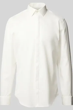 Jake*s Slim Fit Smokinghemd aus Twill in , Größe 37/38