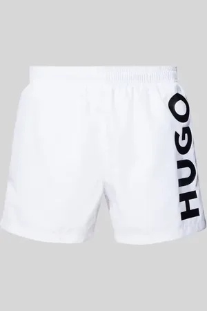 HUGO BOSS Relaxed Fit Badeshorts mit Label-Print Modell 
