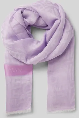 Emporio Armani Schal aus Modal-Mix mit Fransen in , Größe 1