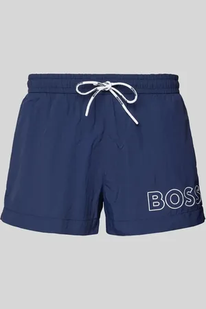 HUGO BOSS Relaxed Fit Badeshorts mit Label-Print Modell 