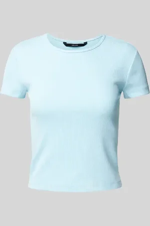 VERO MODA Regular Fit T-Shirt in Rippoptik Modell 