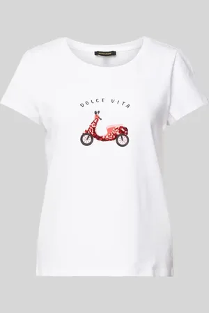 More & More T-Shirt mit Paillettenbesatz in , Größe 34