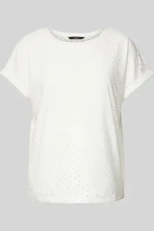VERO MODA Relaxed Fit T-Shirt mit Lochspitze Modell 