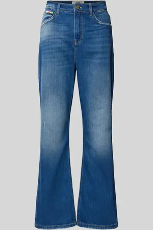 Goldgarn Cropped Flare Cut Jeans im 5-Pocket-Design Modell 