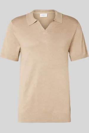 Lindbergh Slim Fit Poloshirt mit V-Ausschnitt Modell 