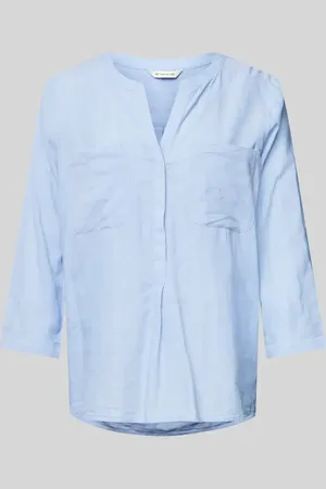 TOM TAILOR Loose Fit Kurzarmbluse aus leichter Baumwolle mit Strukturmuster in , Größe 36
