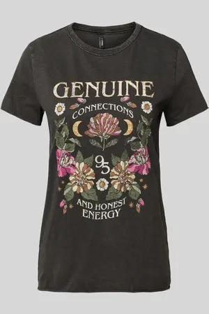 ONLY Regular Fit T-Shirt aus reiner Baumwolle mit Motiv-Print Modell 
