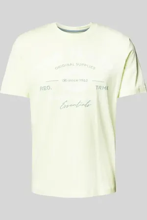 TOM TAILOR Regular Fit T-Shirt aus reiner Baumwolle mit Label Print in , Größe L