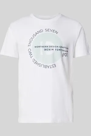 TOM TAILOR Regular Fit T-Shirt mit großem Label-Schriftzug in , Größe L