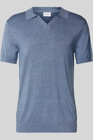 Lindbergh Slim Fit Poloshirt mit V-Ausschnitt Modell 