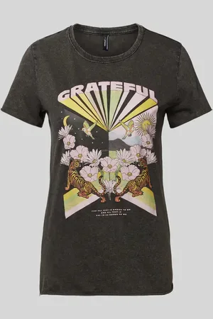 ONLY Regular Fit T-Shirt aus reiner Baumwolle mit Motiv-Print Modell 