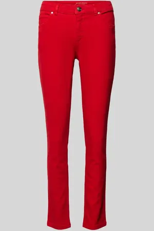Oui Slim Fit Hose mit verkürztem Schnitt in , Größe 38