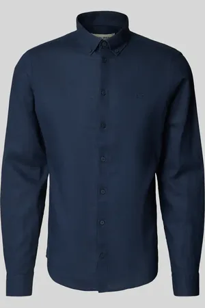 Casual Friday Regular Fit Leinenhemd mit Button-Down-Kragen Modell 