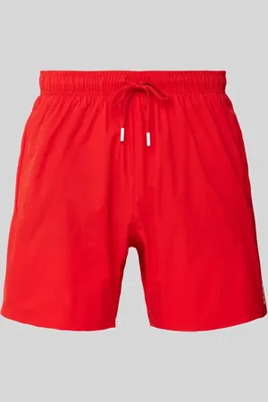 HUGO BOSS Relaxed Fit Badeshorts mit Label-Print Modell 