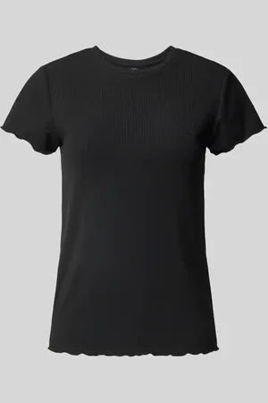 Pieces® Slim Fit T-Shirt in Rippoptik Modell 