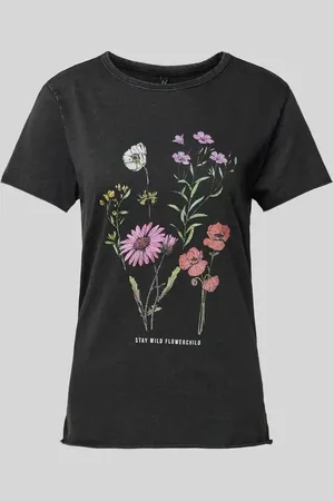 ONLY Regular Fit T-Shirt aus reiner Baumwolle mit Motiv-Print Modell 
