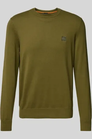 HUGO BOSS Strickpullover mit Label-Detail Modell 