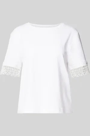 Marc Cain T-Shirt mit Spitzenbesatz in , Größe 34