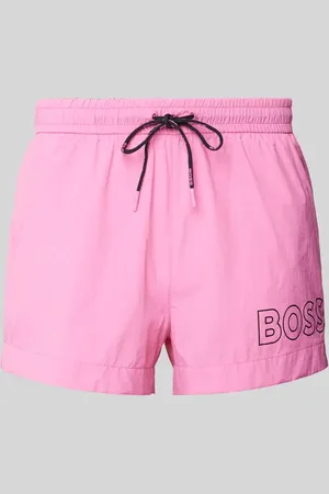HUGO BOSS Relaxed Fit Badeshorts mit Label-Print Modell 