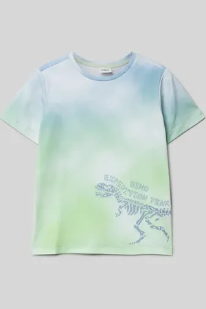 QS by s.Oliver Regular Fit T-Shirt mit Baumwoll-Anteil und Farbverlauf in , Größe 104