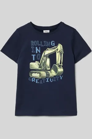 QS by s.Oliver Regular Fit T-Shirt aus reiner Baumwolle mit Motiv-Print in , Größe 104
