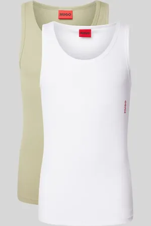 HUGO BOSS Tanktop mit Label-Print im 2er-Pack in , Größe L