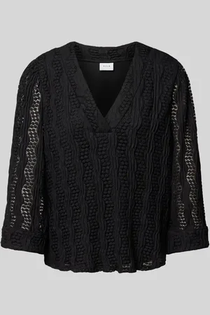 VILA Regular Fit Bluse mit V-Ausschnitt Modell 