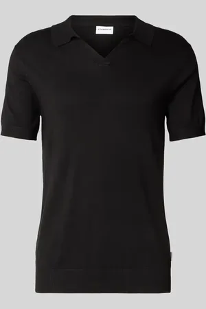 Lindbergh Slim Fit Poloshirt mit V-Ausschnitt Modell 