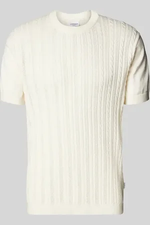 Lindbergh T-Shirt in Strick-Optik mit Zopfmuster in , Größe XL