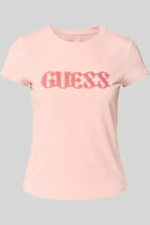 Guess T-Shirt mit Strasssteinbesatz in , Größe L