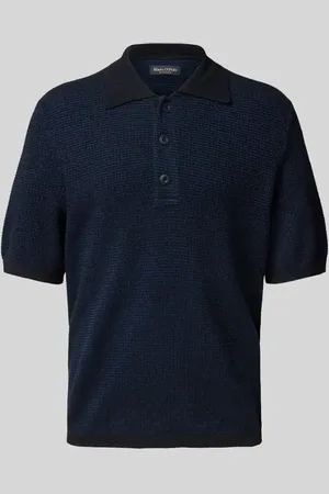 Marc O’ Polo Regular Fit Poloshirt aus Baumwoll-Mix mit Crinkle-Effekt in , Größe L