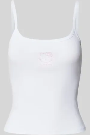 Review Top mit Motiv-Stitching in , Größe L