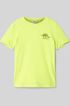 QS by s.Oliver Regular Fit T-Shirt mit Baumwoll-Anteil und Dino-Print in , Größe 104