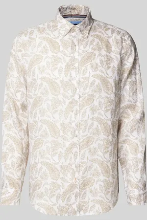 Christian Berg Regular Fit Leinenhemd mit Button-Down-Kragen in , Größe 3XL