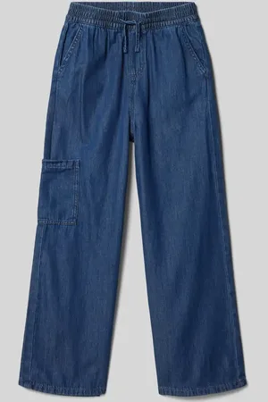 QS by s.Oliver Wide Leg Jeans aus reiner Baumwolle in , Größe 146