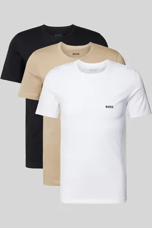 HUGO BOSS T-Shirt mit Label-Stitching im 3er-Pack in , Größe L