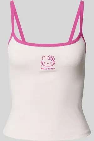 Review Top mit Motiv-Stitching in , Größe L